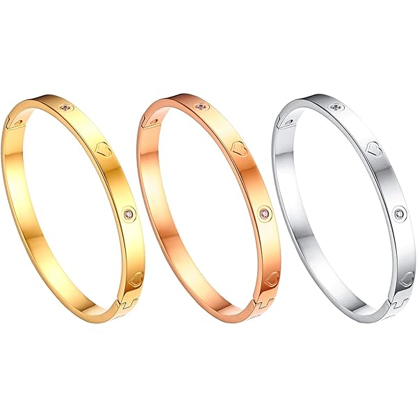 Bracciale Doppio In Acciaio Inox Oro E Perline Bianche Con Pendente Cuore 2160000085624