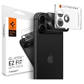 Spigen iPhone 18 Pro Max ile Uyumlu Kamera Lens Koruyucu Tam Kaplayan Cam Kolay Kurulum Glas.tR EZ Fit Optik Pro XL Dark Gray