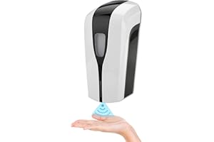 BRATY DECORATIONS Automatischer Desinfektionsmittelspender mit Sensor. Berührungsloser Desinfektionsmittelspender mit einem 1000 ml Nachfüllbehälter. Weiß/Schwarz