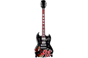 ROCKSTAR MUSIC - Replica Miniatura Gibson SG 1:4 | Dettaglio Dipinto a Mano | Angus Young e AC DC | Regalo per gli amanti della musica | Decorazione elegante