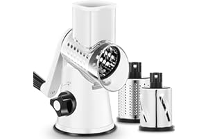 GDL Grattugia Formaggio, 3 in 1 Affettaverdure, Grattugia per Verdure Taglio Veloce, Tagliaverdure Manuale Risparmio di Tempo, Affettatrice Manuale Adatta per Verdura, Frutta, ECC.