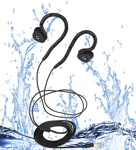 Flexible Waterproof Headphones for Swimming, Secure Fit Waterproof Earbuds for Running Diving, Surfing(waterproof IPX8)