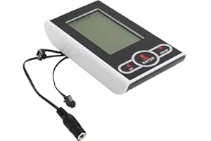 KHIRONHIVE Monitor de bicicleta estática con velocímetro para bicicletas de fitness, máquinas elípticas con sensor de frecuencia cardíaca, tiempo, velocidad, calorías, kilometraje, plástico, blanco, 137 x 80 mm