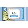 Kara Refreshing Facial Wipes 25 Pulls with Fliptop Lid | Wet Wipes for Face With Aloe Vera, Mint & Vitamin E | Cleansing, Hydrating | Paraben & Alcohol-Free