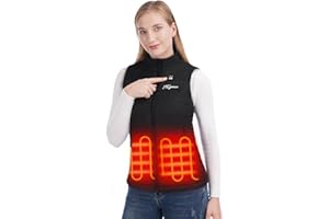 Telguua Beheizbare Weste mit Powerbank 10000mAh, Damen Herren Heizweste, Beheizten Weste, Wärmeweste Wiederaufladbare Warmende weste mit 4 Heizzone und 3 Stufen Temperatu