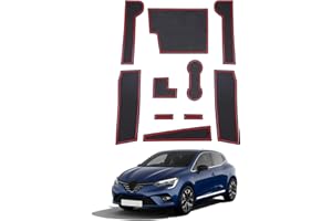 SHAOHAO tappetini per Renault CLIO 5 BF 2020 2021 2022 2023 2024 Pad in Gomma tappetini Antiscivolo per Console Centrale Vassoio portabicchieri, Imbottitura per Cucitura Porta accessori clio 5 (Rosso)