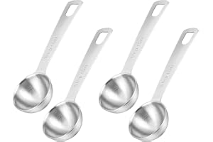 Set med 4 måttkoppar, Mini dosersked på 15 ml, dosersked för kaffe, dosersked för kryddor i rostfritt stål, dosersked lämplig för matlagning och bakning i hemmet