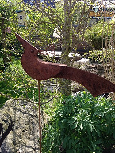 Scholtissek Vogelstecker H 65cm Vogel Pfau Eisen Rost Edelrost Gartenstecker - 2