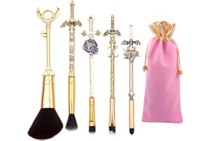 Dan&Dre 5 szt. zestaw pędzli kosmetycznych anime do makijażu legenda of Zelda, cosplay prezent kosmetyki zestaw pędzli do makijażu dla kobiet z torbą do przechowywania