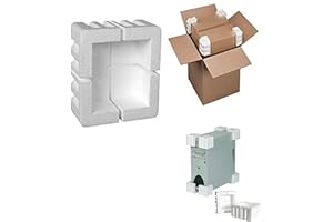 BBP Express Polystyrene Foam Edge Corner Guard Protectors Protection (Polystyrene White Corners (Pack x 4), 8x8x8cm)