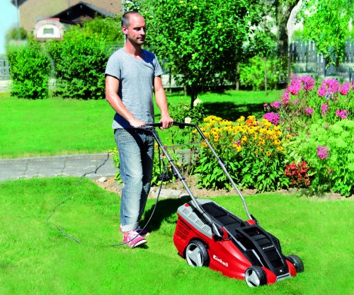 Einhell Elektro Rasenmäher GE-EM 1536 HW (1500 W, 36 cm Schnittbreite, 6-fache Schnitthöhenverstellung 25-75 mm, 40 l Fangbox, Highwheeler) - 9