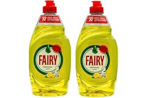 TSA LIMITED Fairy Original Lemon Washing Up Liquid | Pack of 2 x 320 ml | Dishes Grease Cleaner