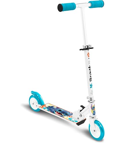 Trottinette Mickey 2 Roues Pliable - Guidon Réglable 74-80 Cm - Frein Arrière, Roues 120 Mm - Poids Max 50 Kg