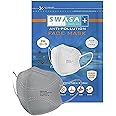 SWASA PLUS PM0.3 Nanofiber Reuseable N95 Mask (Grey, Without Valve, Pack of 10) for Unisex (10)