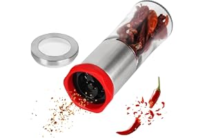 bssmmai Chilikvarn chilikvarn av rostfritt stål glas chiliskärare kryddskärare kök hjälpare chili kryddkvarn för grova kryddo