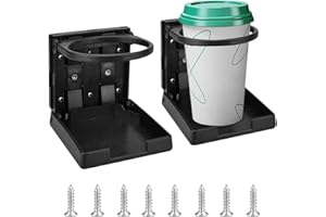 Reforung 2 Stück Auto Getränkehalter Klappbar Dosenhalter Verstellbarer Flaschenhalter Becherhalter Cup Holders Kaffeebecherhalter Tassenhalter Folding Drink Holders für Boot KFZ LKW RV Zubehör