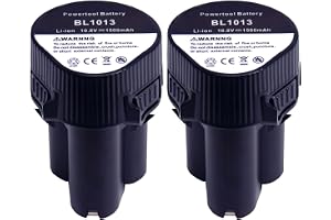 2X BL1013 Batteri för Makita 10,8V Batteri Litium-jon Kompatibel med Makita BL1013 BL1014 DF030D DF330D LCT203W TD090D, 19455