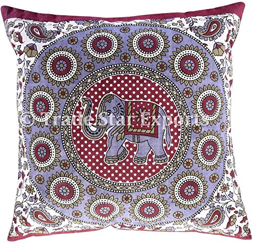 indischen Mandala Kissenbezüge, 16 x 16 Kissen Bezug, Baumwolle, quadratisch, Kissen, ethnischen Sofa Kissen, dekorativer Überwurf-Kissenbezug Pattern-1