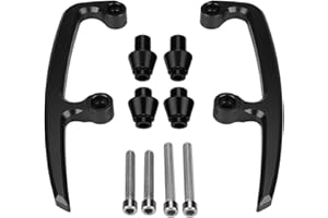 DEWIN Motorcycle Passenger Rear Grab Bars,CNC Aluminum Motorcycle Passenger Rear Grab Bar Rear Seat Rail Kit for Z650 17-18(Black)