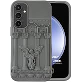 Microsonic Samsung Galaxy A55 Kılıf Praying Angel Gri [Galaxy A55 ile Uyumlu Kılıf - Gri]