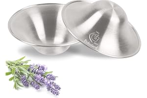 Boboduck 925 Pure Silver Nipple Shields, Original Silver Cups for Breastfeeding, Breast Shields for Nursing Newborns, Essentials Nipple Guards and Pads (Large)