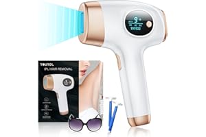 TOUTOL IPL Hair Remover, Upgraded Permanent Laser Hair Removal for Women & Men - 9 Levels, 2 Modes - 999,900 Flashes - Safe for Full Body Use