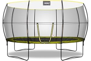 Rebo® Oval Base Jump 2 Trampoline With Halo II Enclosure - 2 Sizes