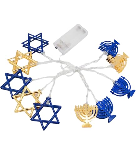 Lot de 9 décorations de Hanoukka à suspendre, étoiles de David pour plafond, tourbillons bleus, serpentins, joyeux Hanoukka fournitures de fête Lot de 9 décorations de Hanoukka à suspendre, étoiles de David pour plafond, tourbillons bleus, serpentins, joyeux Hanoukka fournitures de fête