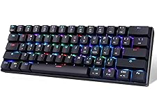 Motospeed CK61 60% Mechanical Keyboard Portable 61 Keys RGB LED Backlit Type-C USB Wired Office/Gaming Keyboard for Mac, Andr