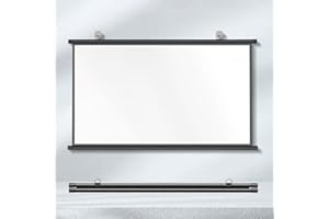 YUQIWKK Rollo-Leinwand 2.5 Gain, Projektionsleinwand Outdoor 16:9/4:3 HD, 4K Ultra HDR 3D, Knitterfest Beamer Leinwand, Projektions-Bildschirm, Tragbare Faltbar Anti-Falten Projektion Leinwand(16:9,60")