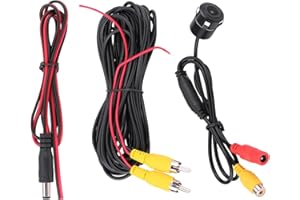 EIMSOAH Cámara de marcha atrás HD, versión nocturna HD de 18,5 mm en condiciones de poca luz. Cámara de marcha atrás. Pantalla NTSC PAL a color para coches, SUV, camiones, furgonetas y vehículos