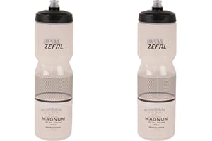 ZEFAL Pack Magnum - Due borracce da bicicletta di grande capacità - Borraccia Riutilizzabile Senza BPA per Ciclismo - Borraccia soft con coperchio a vite - Made in France - Traslucido, 975 ML