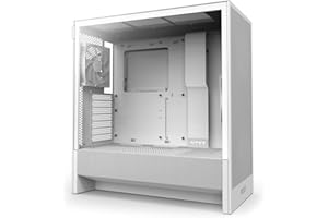 NZXT H5 Flow - Boîtier de PC Gaming Compact Moyen Tour ATX - Flux d'air élevé - 2 × Ventilateurs de 120 mm Inclus - Support de radiateur Avant 360 mm - Blanc