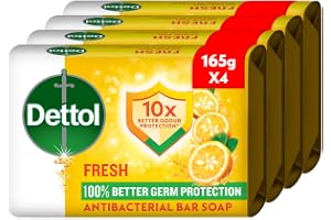 Dettol Fresh Bathing Soap, Citrus & Orange Blossom Scent, 165g x 4