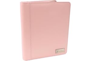 ‎CATWALK COLLECTION HANDBAGS Catwalk Collection Handbags - Women's A5 Leather Notebook Bag - Writing Case with Zip - Fits Tablet and Notebook - Angela - Pink