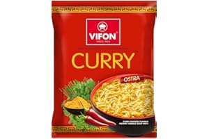 SPICEHUB Vifon Lot de 24 nouilles au poulet au curry – Convient aux végétariens
