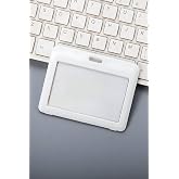 Stormistorer Premium Card Case White Horizontal Name Badge Card Protector
