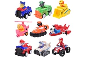 FYDZBSL 9Pezzi Dog Patrol Autos Giocattolo Tirare Indietro Autos Mini Cars Macchinine Giocattolo Confezione Regalo da Macchinine Idea Regalo per Ragazzi e Ragazze