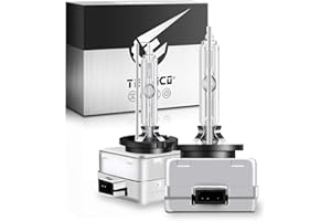 TECTICO D1S 35W Xénon Ampoule HID de HID kit de Conversion 6000K 12V Blanc Diamant +300% Ultra clair Kit de conversion Bi HID Ampoule, 2 Ampoules
