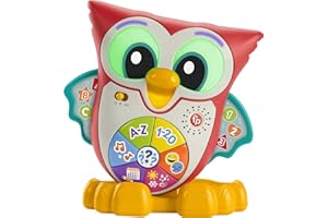 Fisher-Price - Parlamici Baby Gufo Luminoso Impara con Me, Edizione Francese, Giocattolo Interattivo Musicale con Luci e Movimenti per l'apprendimento, Giocattolo per Bambini, 18+ Mesi, HJM69