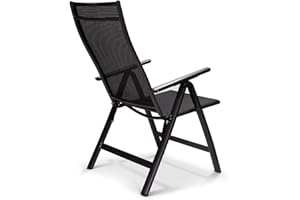 Homeoutfit24 Reclining Garden Chairs, Folding Garden Chair Set of 2, Outdoor Foldable Recliner Garden Dining Seat for Patio, Fold Up Adjustable Camping Chair with Backrest, Weather-Resistant Frame