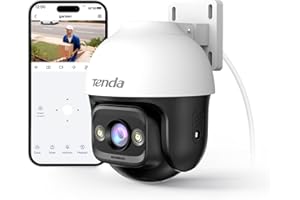 Tenda kamera bezpieczeństwa Outdoor WiFi, kamera 2K WiFi z kolorową wizją nocną, dwukierunkowym dźwiękiem, wykrywaniem ruchu i osób, alarmem dźwiękowym i świetlnym, kompatybilna z Alexą, CH3 V2.0