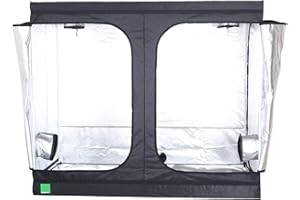 Budbox Lite Range - 1.2M Up To 2.4M Silver Mylar Grow Room Tents Hydroponics (LITE - 120 x 120 x 180)