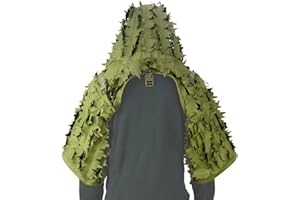 ROCOTACTICAL Sniper Ghillie Viper Hood with 3D Laser-cut leaves, Tactical Ghillie Suit Foundation