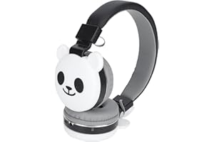Yunseity Cuffie per Bambini con Microfono, Cuffie Pieghevoli a Forma di Simpatici Animali, Cuffie per Bambini Bluetooth Senza Fili/cablate, Supporto TF, Radio FM, Jack da 3,5 Mm(Piccolo Panda)