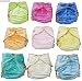 Washable Bamboo Nappies All in 2 Pieces 7 + 7 + Einfügungen Free Wet Bag