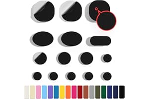 Skystuff 45 piezas de parches de nylon de reparación de cinta de reparación autoadhesiva para la reparación de la chaqueta de la tienda de ropa exterior, redonda y ovalada Shape（black）