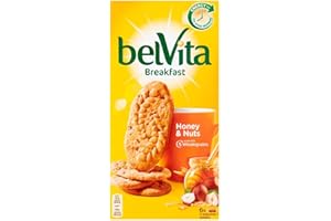 YESMOO belVita Breakfast Ciastka zbożowe z miodem orzechami i kawałkami czekolady 300 g
