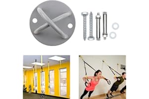 WINTERWORM Soporte de Techo para Entrenamiento de suspensión-Soporte de Anclaje Resistente para Crossfit,Columpio de Yoga y Hamaca,Bandas de Fuerza, Correa de Resistencia, Correas de suspensión (2 Unidades)