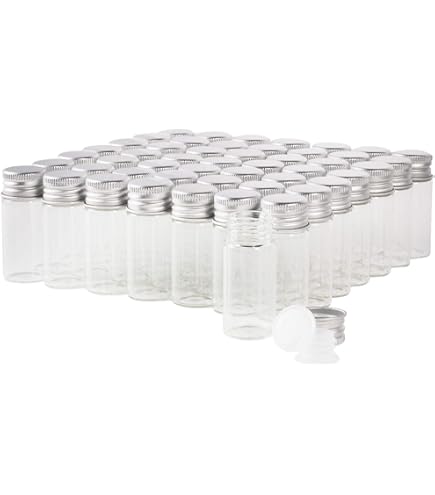 PATIKIL 2 Ml Glasfläschchen Mit Schraubverschluss – 25er Set Inkl. Etiketten, Auslaufsicher Für Labor & Haushalt